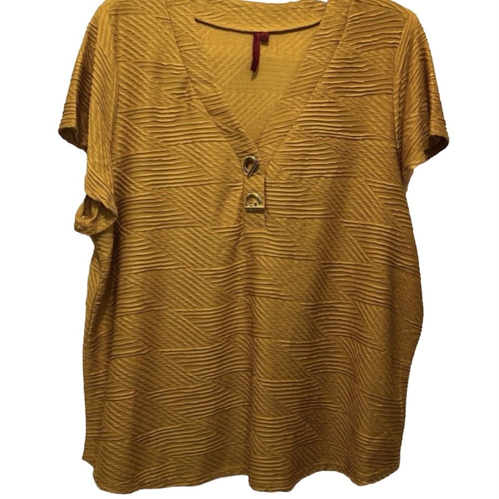 Love Scarlett gold textured blouse